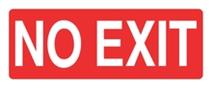 No Exit escape route sign - red (16m)